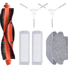 YFS Xiaomi Ile Uyumlu Vacuum Mop Pro STYTJ02YM Robot Süpürge Ana Fırça, Hepa Filtre X2, Yan Fırça X2, Mop Bezi X2