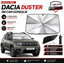 OtoÇizgi Dacia Duster Olsun Şemsiye Tip Ön Cam Güneşliği Katlanabilir Uv Korumalı Araç Cam Güneşlik