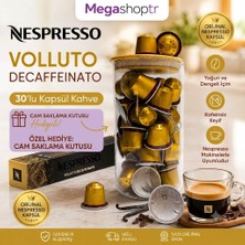 Nespresso Kapsül Kahve Volluto Decaffeinato 30 Lu + Cam Saklama Kutu Hediyeli