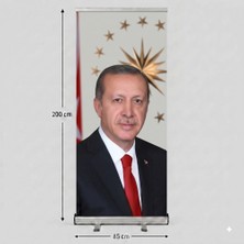 Arte Display Cumhurbaşkanı Poster Baskılı Roll Up Banner 85X200CM No:2