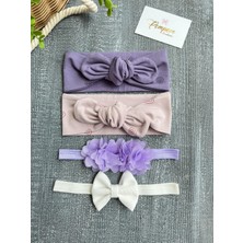Pempem Bandana Kız Bebek Mor Bandana Seti