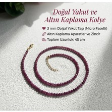 Taşmir Gerçek Yakut Taşı Doğal Taş Kolye 3 mm