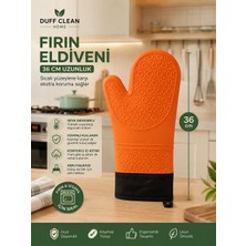 Duff Clean 1 Adet Yüksek Isıya Dayanıklı Yanmaz Silikon Eldiven 36 cm Fırın Eldiveni