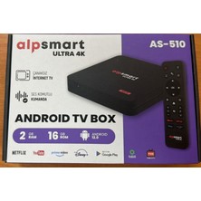 Alpsmart AS-510 2gb - 16GB - Sesli Komut - 4K - Android 12 Tv Box