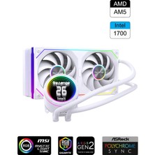 Revenge Hexcore 240 Intel / Amd Destekli Isı Dereceli Fan Argb Sıvı Soğutma Cpu Işlemci 240MM Sıvı Soğutma Sistemi