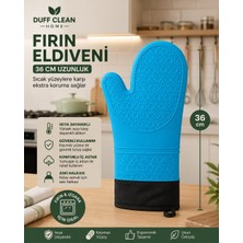 Duff Clean 1 Adet Yüksek Isıya Dayanıklı Yanmaz Silikon Eldiven 36 cm Fırın Eldiveni
