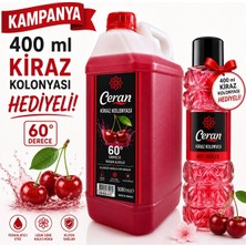 Ceran Kolonya Kiraz Kolonyası 5 Litre 400 ml Kolonya Hediye