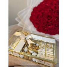Lady Flowers 41LI Isteme Gül Buketi + Isme Özel Badem ve Çikolata