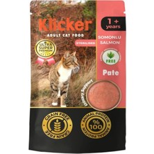 Klicker Kısır Somonlu Pate Kedi Konservesi 85 gr