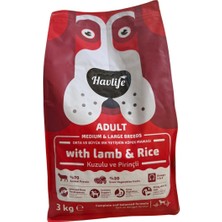Havlife Orta ve Büyük Irk Kuzulu Yetişkin Köpek Maması 3 kg