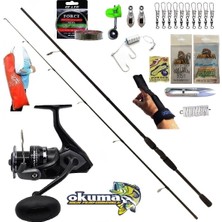 Okuma Wave Power 4000 210CM 20-40GR Double Black Kıyı Olta Takımı Seti