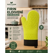 Duff Clean 1 Adet Yüksek Isıya Dayanıklı Yanmaz Silikon Eldiven 36 cm Fırın Eldiveni