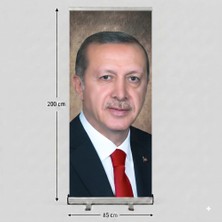 Arte Display Cumhurbaşkanı Poster Baskılı Roll Up Banner 85X200CM No:3