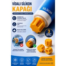 BENCEAL 3'lü Set Vidalı Silikon Mastik Tüp Kapağı Kuruma Önleyici Sızdırmaz Mastik Tüp Koruyucu Kapak