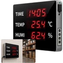 Huato Timesense-18 Büyük LED Ekranlı Dijital Saat, Sıcaklık ve Nem Göstergesi