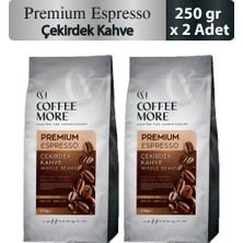 Coffee More Premium Espresso Çekirdek Kahve 250 gr x 2 Adet