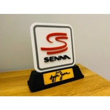 Formula 1 Ayrton Senna Logolu ve Imzalı Masa Dekoru Efsaneye Saygı