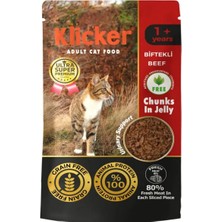 Klicker Pauch Biftekli Kedi Konservesi 85 gr