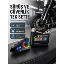 Nemere Ithalat Bluetooth 5.4 Intercom ve Alarmlı Disk Kilidi Seti Güçlü Ses ve Güvenlik