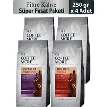 Coffee More Filtre Kahve Süper Fırsat Paketi 250 gr x 4 Adet