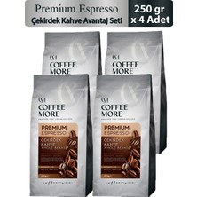 Coffee More Premium Espresso Çekirdek Kahve 250 gr x 4 Adet