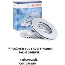 Ön Fren Disk Fiesta 4-5 Fusion Focus 1 Ka Puma Hb 1997-2002 0986478892 Bosch 1 Adet Disk