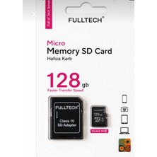 Fulltech 128 GB Micro SD Hafıza Kartı Class 10 Hız Parametreleri ile Geniş Depolama Alanı