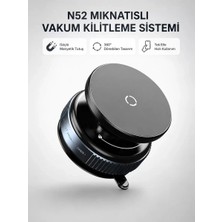 Nemere Ithalat Mıknatıslı Araç Telefon Tutucu Vakum Teknolojili 360° Ayarlanabilir