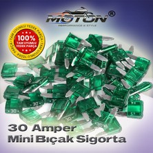 Moton 30 Amper Mini (Küçük Tip) Bıçak Sigorta (100 Adet)