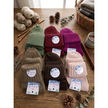 Soft Yün -Bambu Katlamalı Patik Çorap; Kışlık; Asorti 6'lı Paket; 36-39 Numara