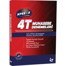 4T Yayınevi Kpss-A Tamamı Çözümlü 10'lu Muhasebe Denemeleri  6. Baskı