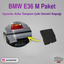 AutoPit 3D Bmw E36 M Paket Uyumlu Arka Tampon Çeki Demiri Kapağı