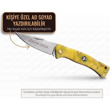 Bıçak Deposu Bahadır Kişiye Özel Isim Yazılabilinir Sarı Keskin Cep Çakısı Çakı Hediyelik Bıçak