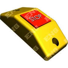 Eng 030444 Duracak Ikaz Butonu Düz Tip (Stop) - Dik - Sarı