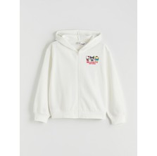 Lc Waikiki Yeni Sezon Hello Kitty Baskılı Kız Çocuk Kalın Fermuarlı Sweatshirt