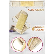 Neler Geldi Neler Büyük Boy Uzun Loofah Kabak Banyo Sırt Kesesi , 80 cm Hamam Lifi Banyo Kesesi  Banyo Lifi