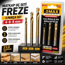 Trendhane 3 Parça Freze Matkap Ucu Seti 4-6-8 mm