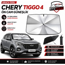 OtoÇizgi Chery Tiggo 4 Şemsiye Tip Ön Cam Güneşliği Katlanabilir Uv Korumalı Araç Cam Güneşlik
