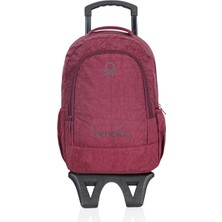 Benetton United Colors Çekçekli Okul Çantası Bordo 70018