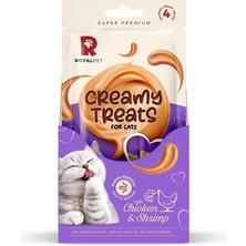 Caviara Royalpet Tavuk ve Karidesli Kedi Kreması 4 x 14 gr