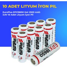 Ümit Maker Europlus EPX18650 Hot 2500 Mah 3.6V 10 Adet Lityum Iyon Pil