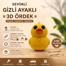 Portal 3d Sürpriz Ayaklı Kinetik Ördek Figürü - Hareketli Stres Oyuncağı ve Masaüstü Dekor - 3D Baskı