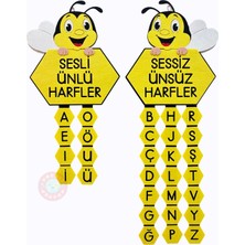 Keçeli Dünyam Sesli ve Sessiz Harfler Panosu Arılı