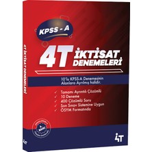 4T Yayınevi Kpss-A Tamamı Çözümlü 10'lu Iktisat Denemeleri 6.baskı