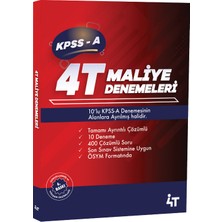 4T Yayınevi Kpss-A Tamamı Çözümlü 10'lu Maliye Denemeleri 6.baskı