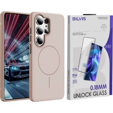 Vendas Galaxy S26 Ultra Uyumlu M-Safe Şarj Destekli Premium Neksa Silikon Kapak + Bilvis Cam Ekran Koruyucu