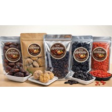 Yeni Harmancı 5'li Premium Kuru Meyve Harmanı 2,5 kg (Goji Berry 500 Gr, Kudus Hurma 500 Gr, Özbek Üzümü 500 Gr, Özbek Eriği 500 Gr, Kuru Dağ Inciri Aydın 500 Gr)