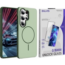 Vendas Galaxy S26 Ultra Uyumlu M-Safe Şarj Destekli Premium Neksa Silikon Kapak + Bilvis Cam Ekran Koruyucu