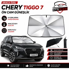 OtoÇizgi Chery Tiggo 7 Şemsiye Tip Ön Cam Güneşliği Katlanabilir Uv Korumalı Araç Cam Güneşlik