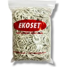 Ekoset Ambalaj Toka Para Lastiği 1000 Adet 40 mm - Beyaz
